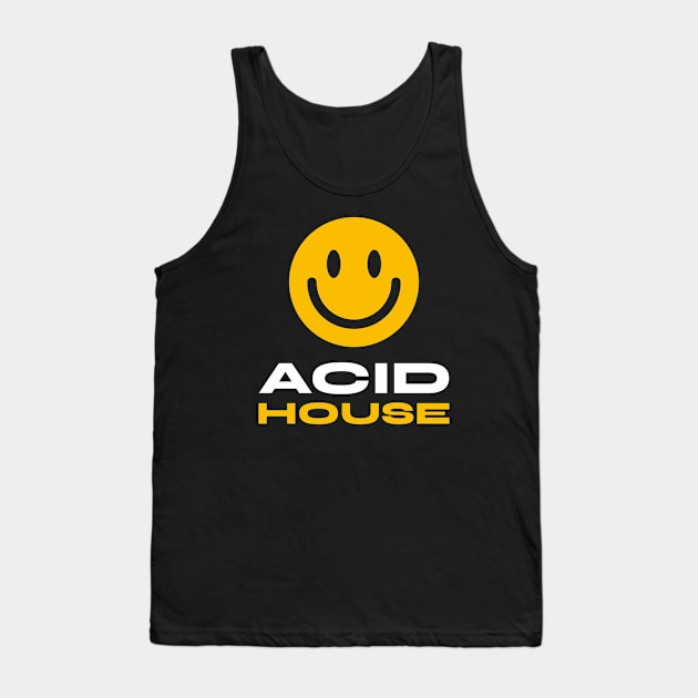 ACID HOUSE  - smiley Tank Top by DISCOTHREADZ 